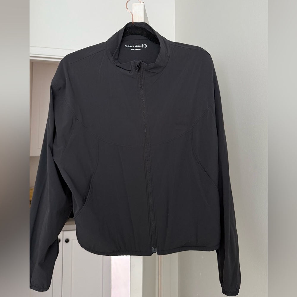 Outdoor Voices Black Ventilated Track Jacket